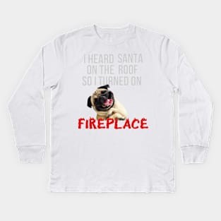 Funny Christmas Dog Saying Kids Long Sleeve T-Shirt